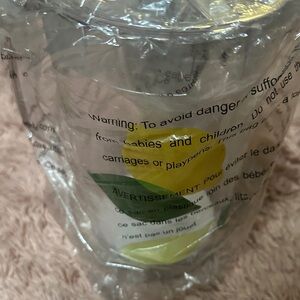 Kate Spade Clear Plastic Drink Pitcher with Yellow Green Fruit Spring Summer